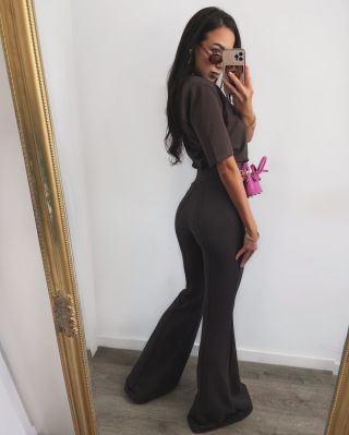 S kódom “24” -15% na všetko nezľavnené do zajtra do 15:00 🤎 Zvonové legíny z teplákoviny zo 100% bavlny skladom v 2 farbách 🐻